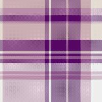 Scarf plaid texture pattern, iconic fabric background . Primary tartan check textile seamless in pastel and deep purple colors. vector