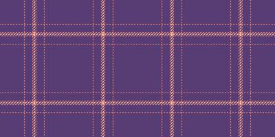 Sale plaid check seamless, advertising pattern tartan texture. Dreamy textile background fabric in violet and salmon colors. vector