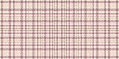 Ragged texture seamless check, blanket plaid textile tartan. Linen fabric pattern background in red and antique white colors. vector