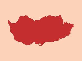 Cyprus simple flat red map vector