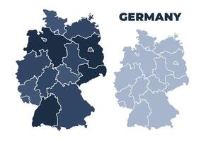 Germany political map with states border outline vector