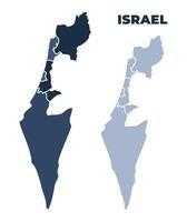 Israel political map with states border outline vector