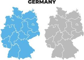 Germany simple maps flat illustration vector