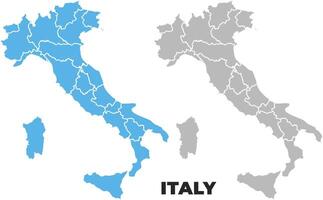 Italy simple maps flat illustration vector