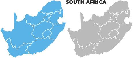 South Africa simple maps flat illustration vector