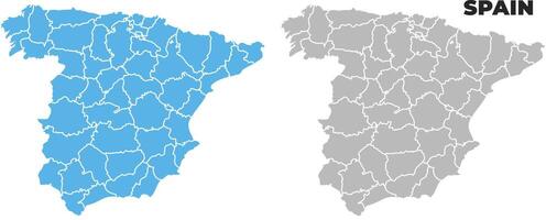 Spain simple maps flat illustration vector