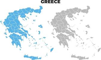 Greece simple maps flat illustration vector