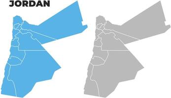 Jordan simple maps flat illustration vector