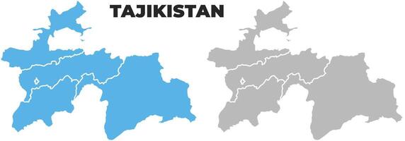 Tajikistan simple maps flat illustration vector