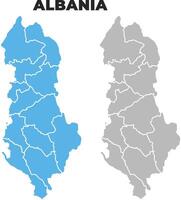 Albania simple maps flat illustration vector