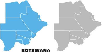 Botswana simple maps flat illustration vector