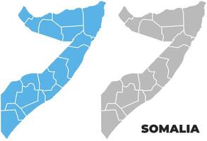 Somalia simple maps flat illustration vector