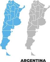 Argentina simple maps flat illustration vector
