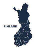 Finland map flat border outline vector