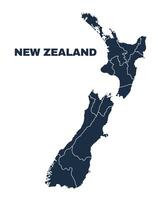 New Zealand map flat border outline vector