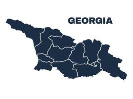 Georgia map flat border outline vector