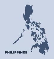 Philippines map simple flat vector