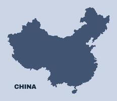China map simple flat vector