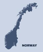 Norway map simple flat vector