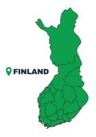 Finland simple flat illustration map vector
