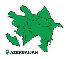 Azerbaijan simple flat illustration map vector