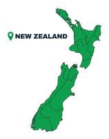 New Zealand simple flat illustration map vector