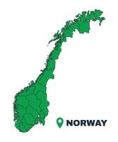 Norway simple flat illustration map vector