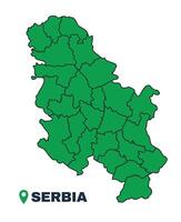 Serbia simple flat illustration map vector