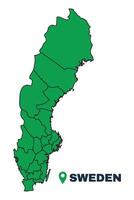 Sweden simple flat illustration map vector