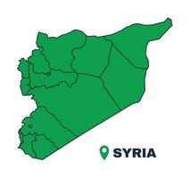 Syria simple flat illustration map vector