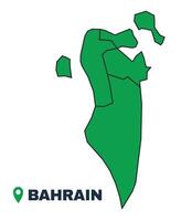 Bahrain simple flat illustration map vector