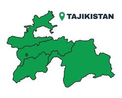 Tajikistan simple flat illustration map vector
