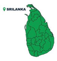 Srilanka simple flat illustration map vector