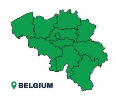 Belgium simple flat illustration map vector