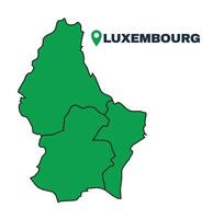 Luxembourg simple flat illustration map vector