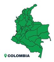 Colombia simple flat illustration map vector