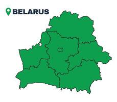 Belarus simple flat illustration map vector