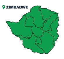 Zimbabwe simple flat illustration map vector