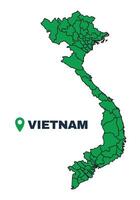 Vietnam simple flat illustration map vector