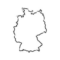 sketch of the map of the German state of Germany vector