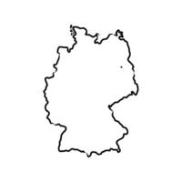 sketch of the map of the developed German state of Germany vector