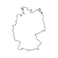 map of the developed state of Germany vector