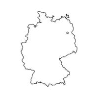 sketch of the map of the Federal Republic of Germany vector