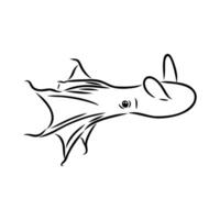 Relict infernal vampire squid drawing vector