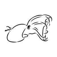 Infernal vampire squid drawing vector