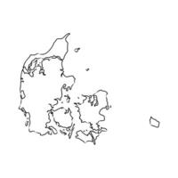 map of the unitary state of Denmark sketch vector