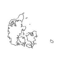 map of the state of Denmark sketch vector