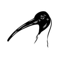 The head of the Australian marsh ibis vector