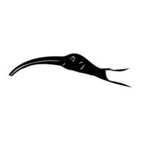sketch of the head of an Australian ibis vector