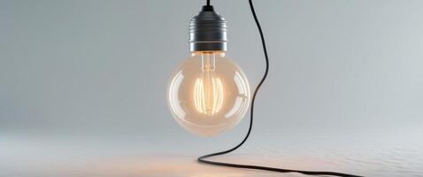 A conceptual image showcasing a light bulb as a metaphor for an innovative breakthrough and smart idea. photo